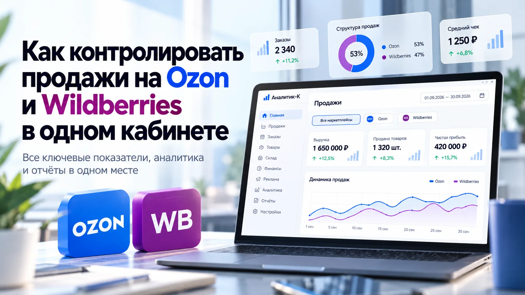 Как контролировать продажи на Ozon и Wildberries в одном кабинете
