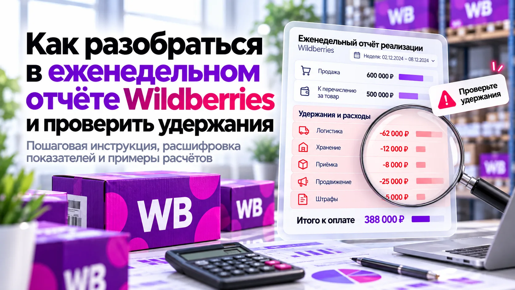 Как разобраться в еженедельном отчёте Wildberries и проверить удержания